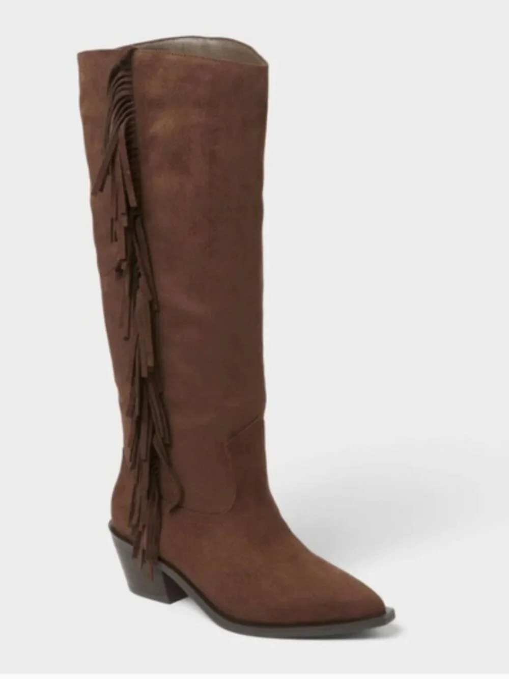 Universal Thread - Women’s Patsy Mid Calf Tall Fringe Memory Foam Western Boots